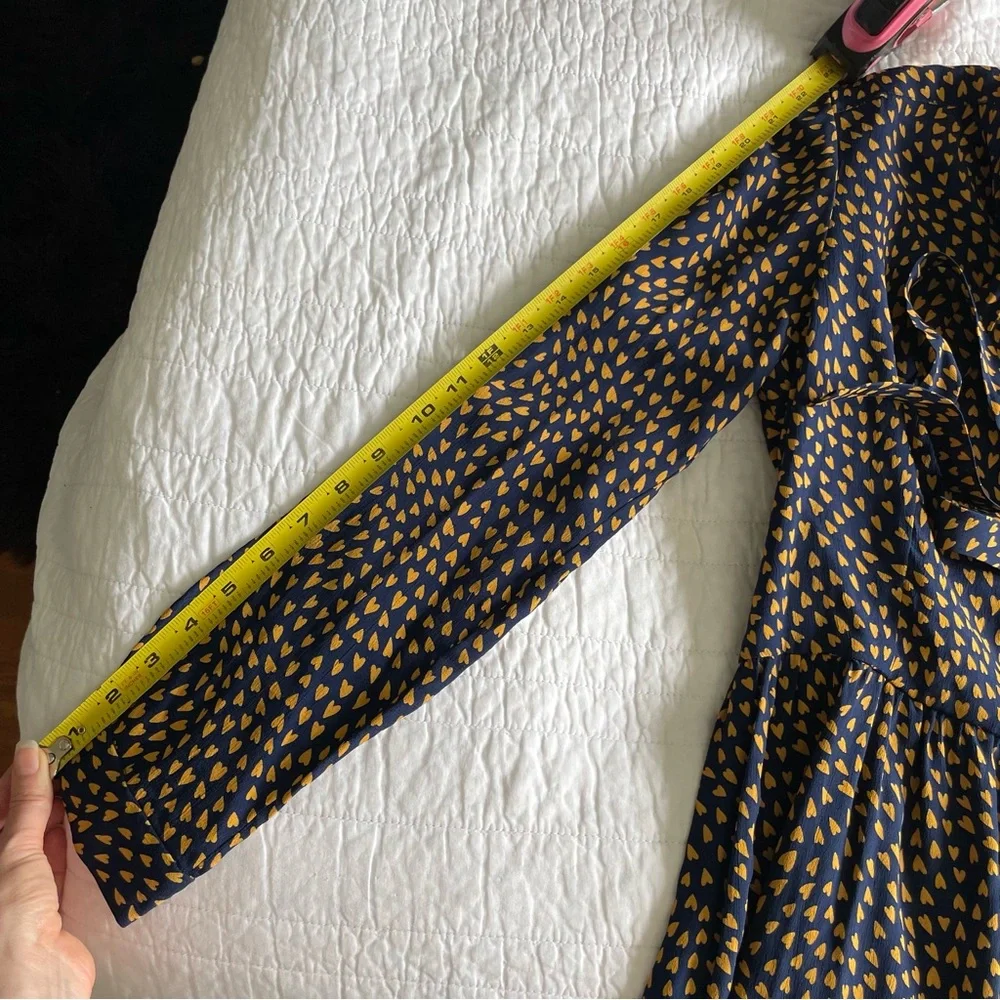 NWT Bonpoint $395 Navy Heart Dress Small Sample - Picture 7 of 11